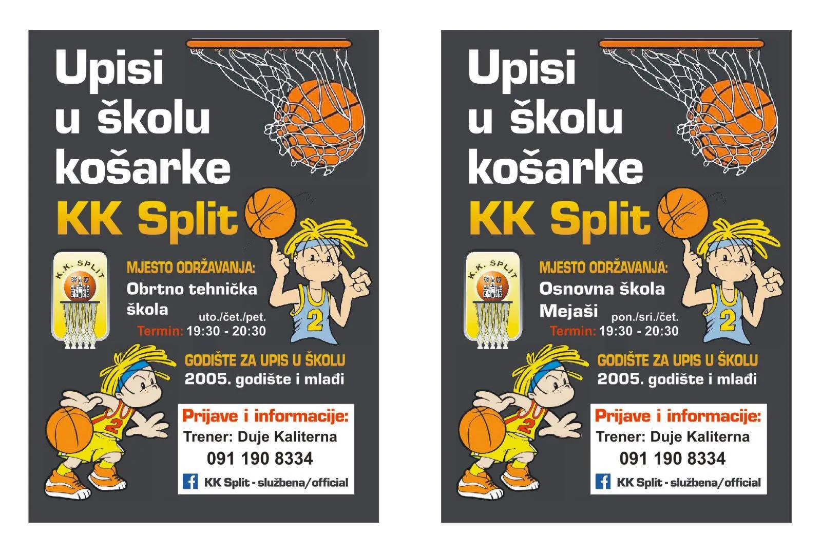 Upis novih članova u Školu košarke Split
