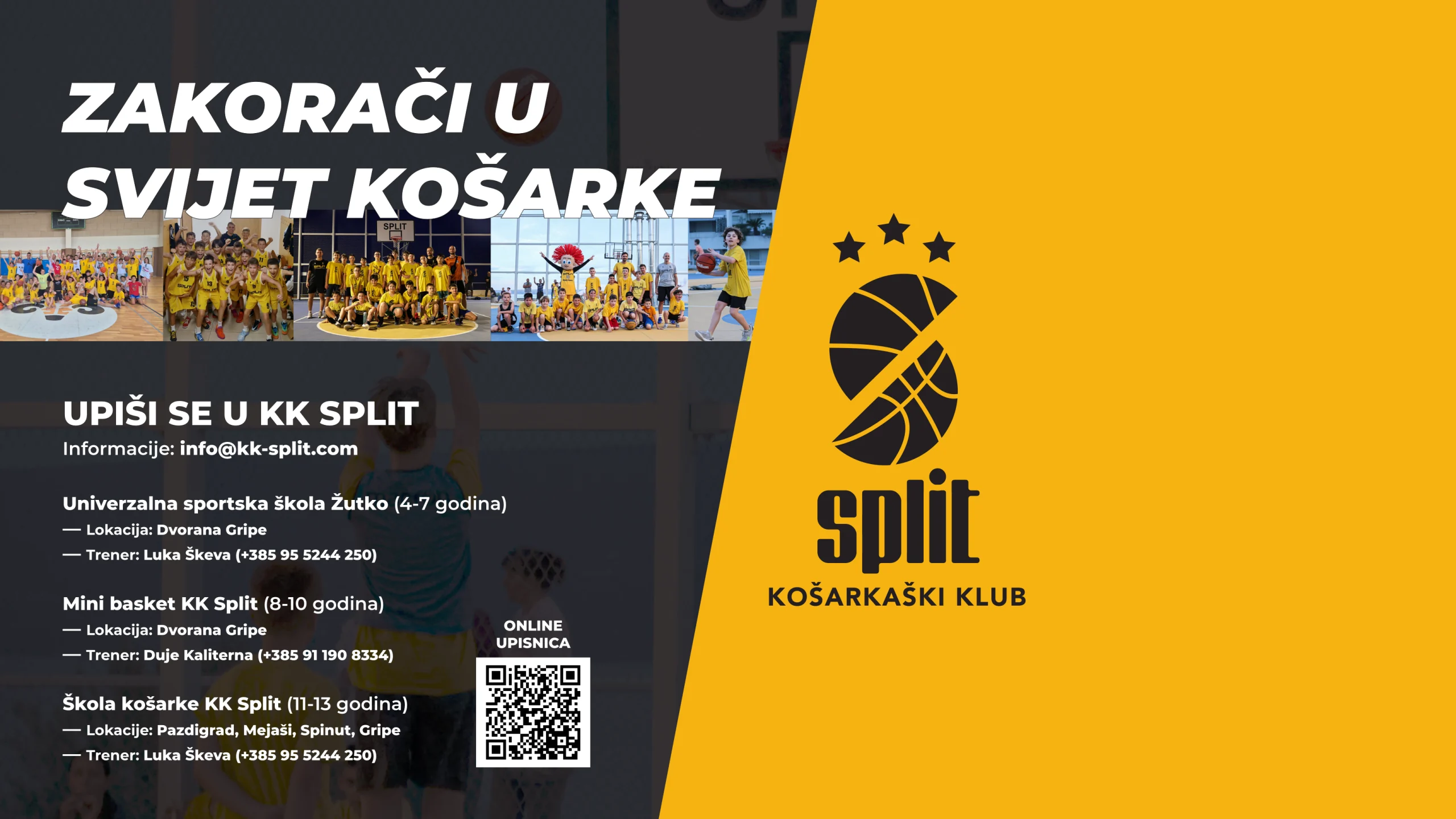 Zakorači u svijet košarke: upisi u školu košarke KK Split